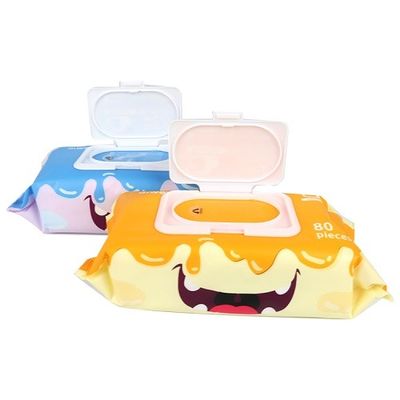 सादा पैटर्न शुद्ध बेबी गीले पोंछे 100pcs गैर विषैले नहीं रंगीन